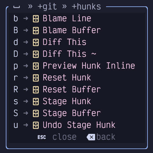 hunks menu dark